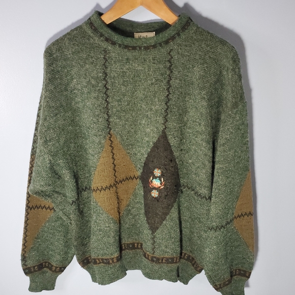 Vintage A. Gold & Sons Knit 50% Wool Sweater Men Size M - Picture 1 of 6